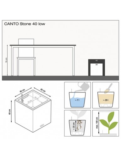 Vaso CANTO Stone Low, linee essenziali
