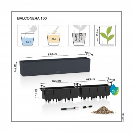 BALCONERA Stone - Fioriera da interno e esterno