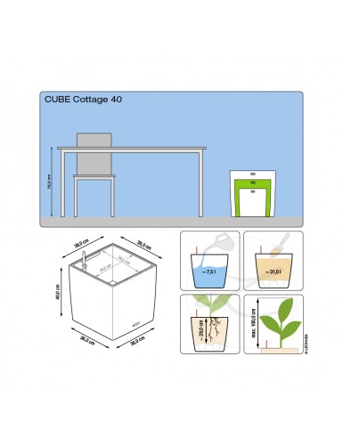 Vaso di forma cubica CUBO Cottage Vaso di forma cubica CUBO Cottage