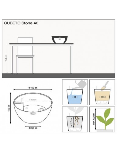 CUBETO Stone, un vaso ideale per composizioni