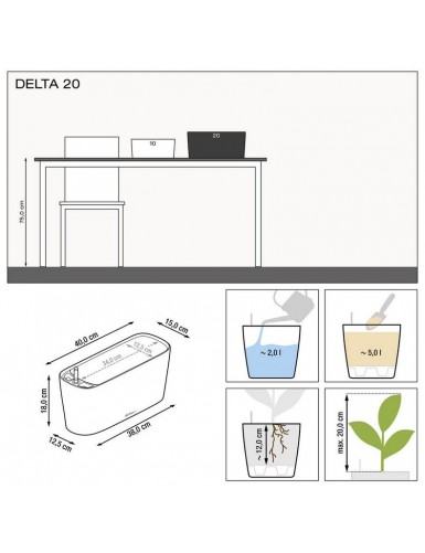 DELTA è il vaso perfetto per davanzali stretti