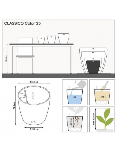 Vaso CLASSICO Color, adatto sia per spazi interni che esterni