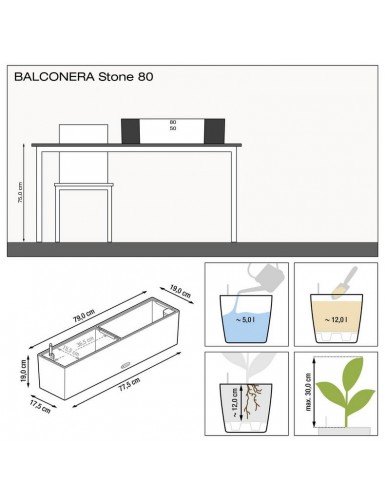 BALCONERA Stone - Fioriera da interno e esterno