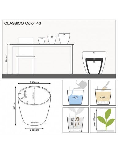Vaso CLASSICO Color, adatto sia per spazi interni che esterni